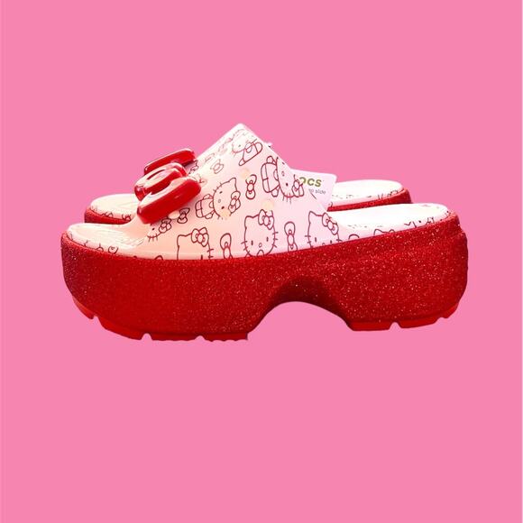 Red and white hello kitty slide crocs - Picture 1 of 5